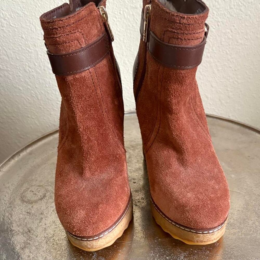 Tory Burch Remy Suede Wedge Bootie size 6